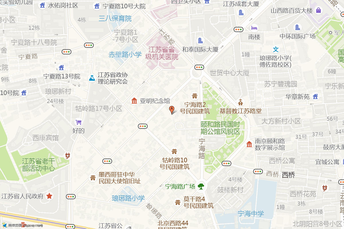 颐和路历史文化街区在高德地图中的位置