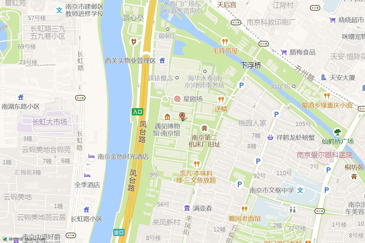 国创园在高德地图中的位置