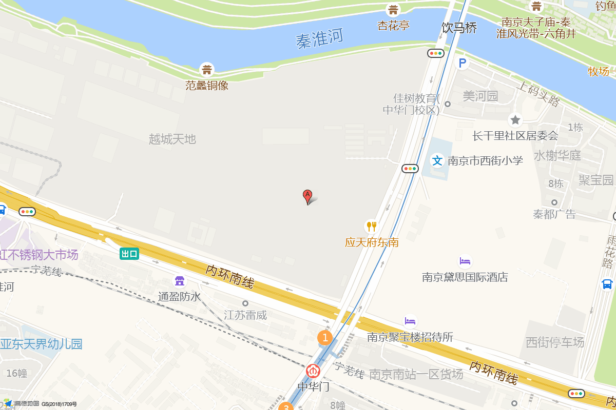 南京光环花园城在高德地图中的位置