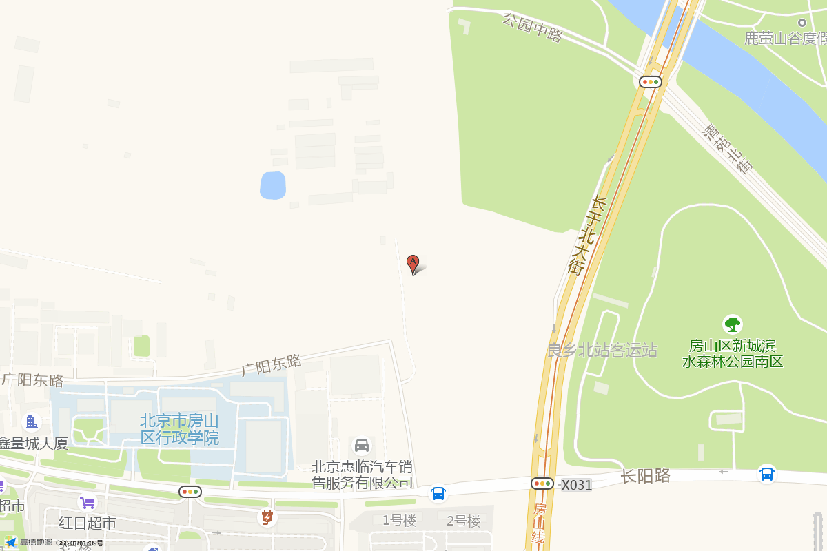 山姆北京房山店在高德地图中的位置