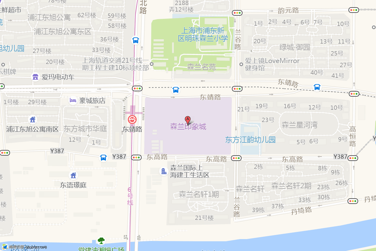 森兰·嘉合天地在高德地图中的位置