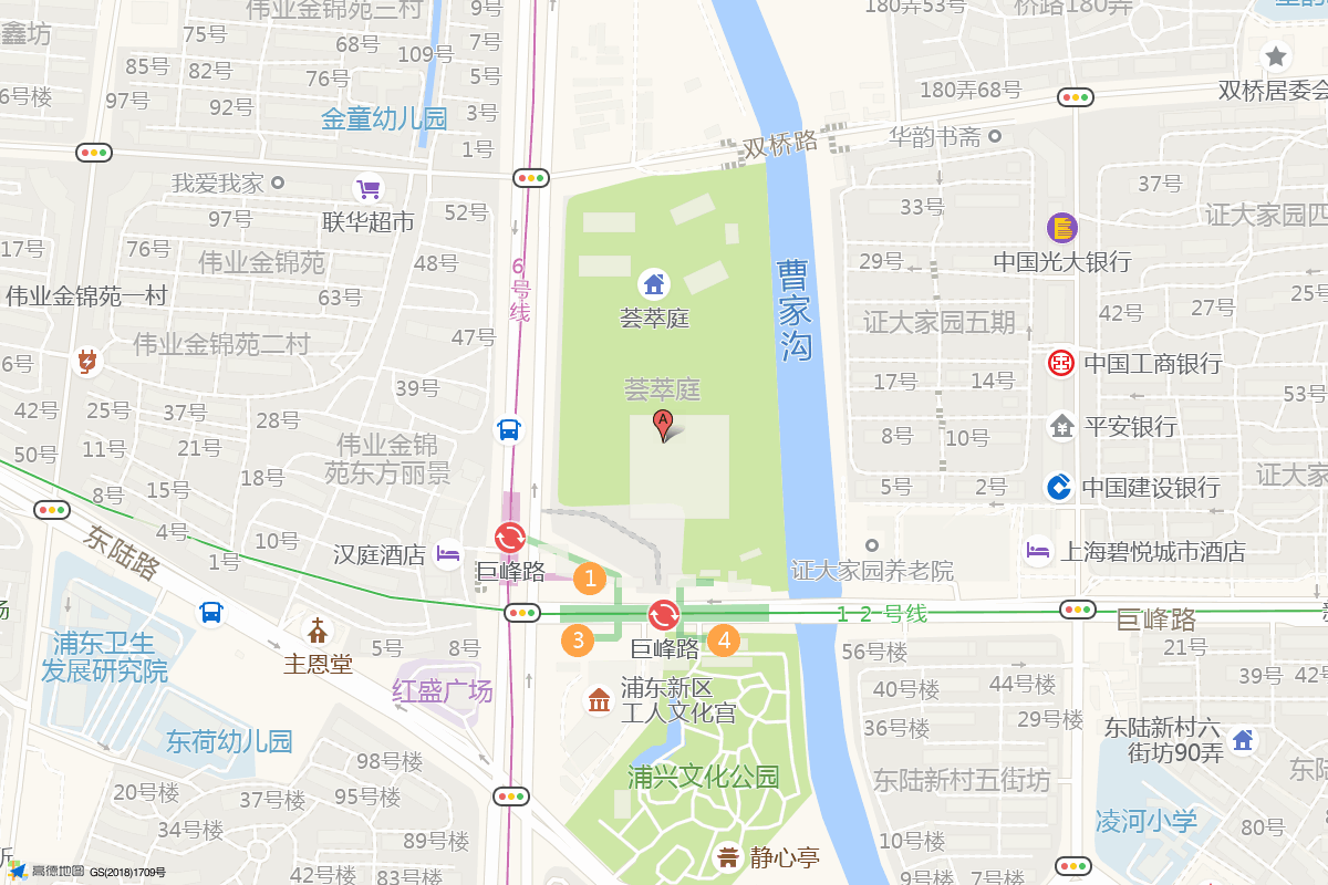 PRISMA新嘉中心在高德地图中的位置