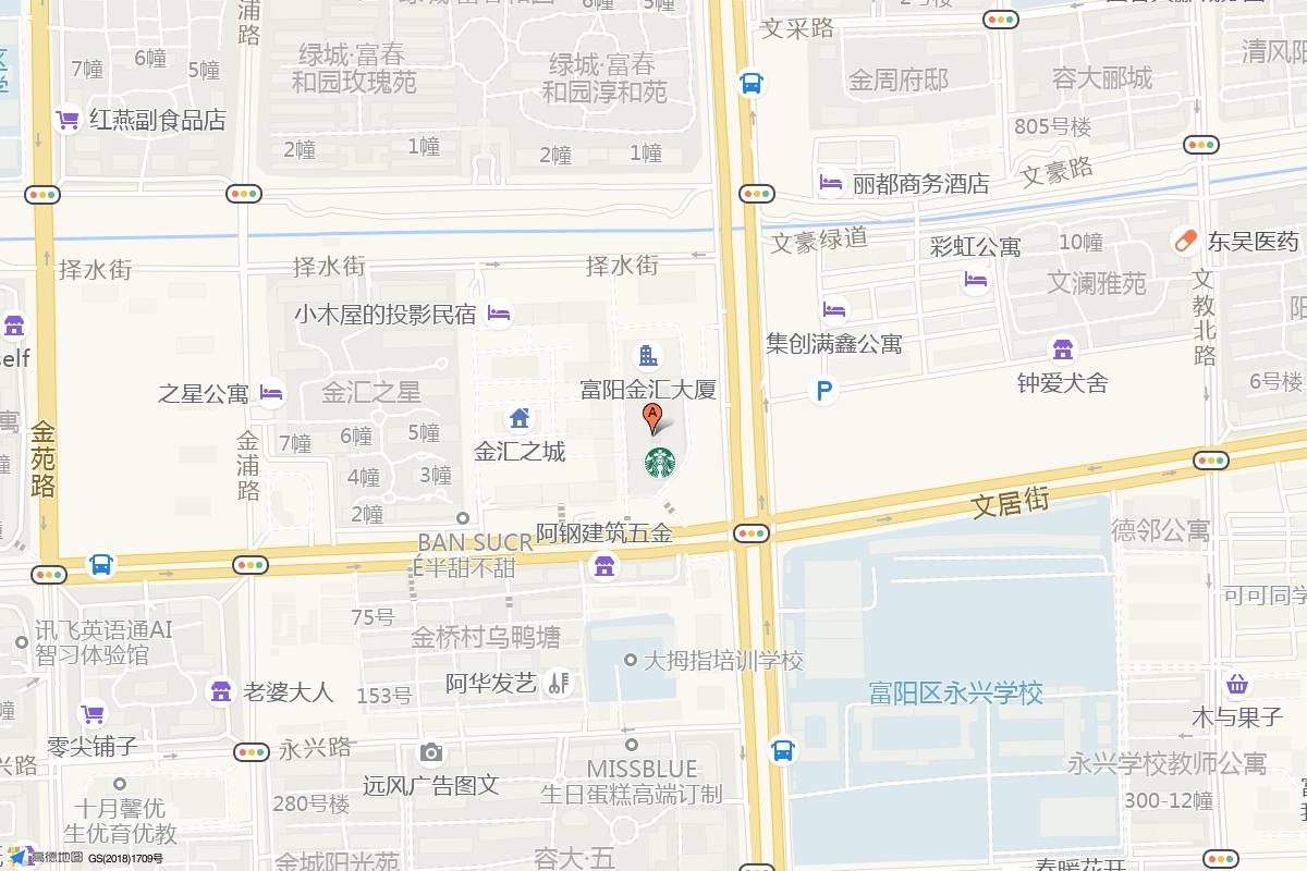 富阳今慧城在高德地图中的位置