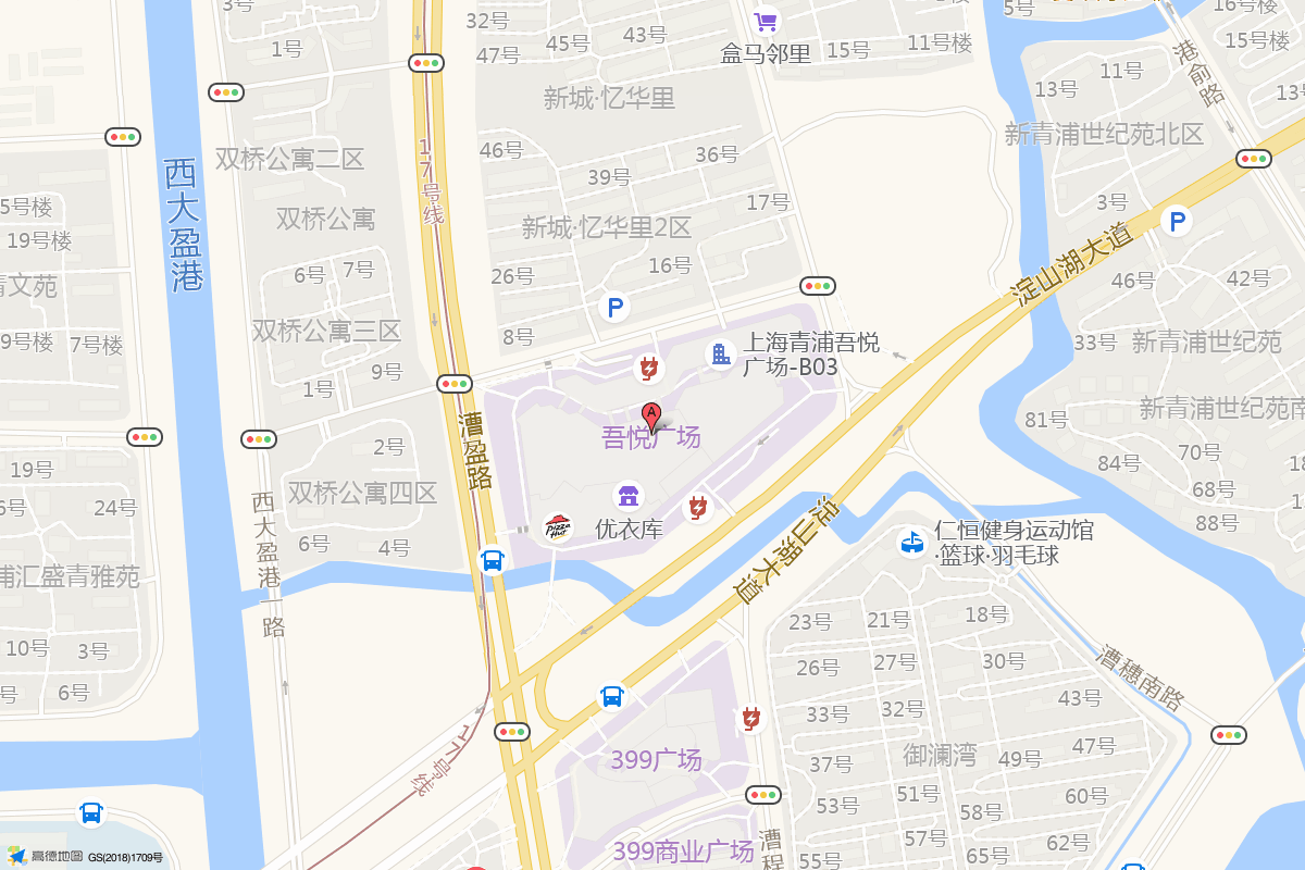 青浦吾悦广场在高德地图中的位置