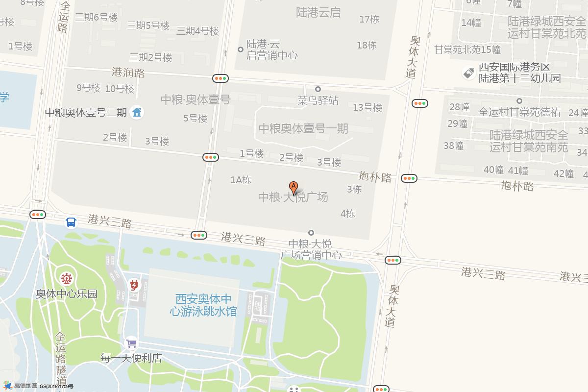 中粮·大悦广场在高德地图中的位置