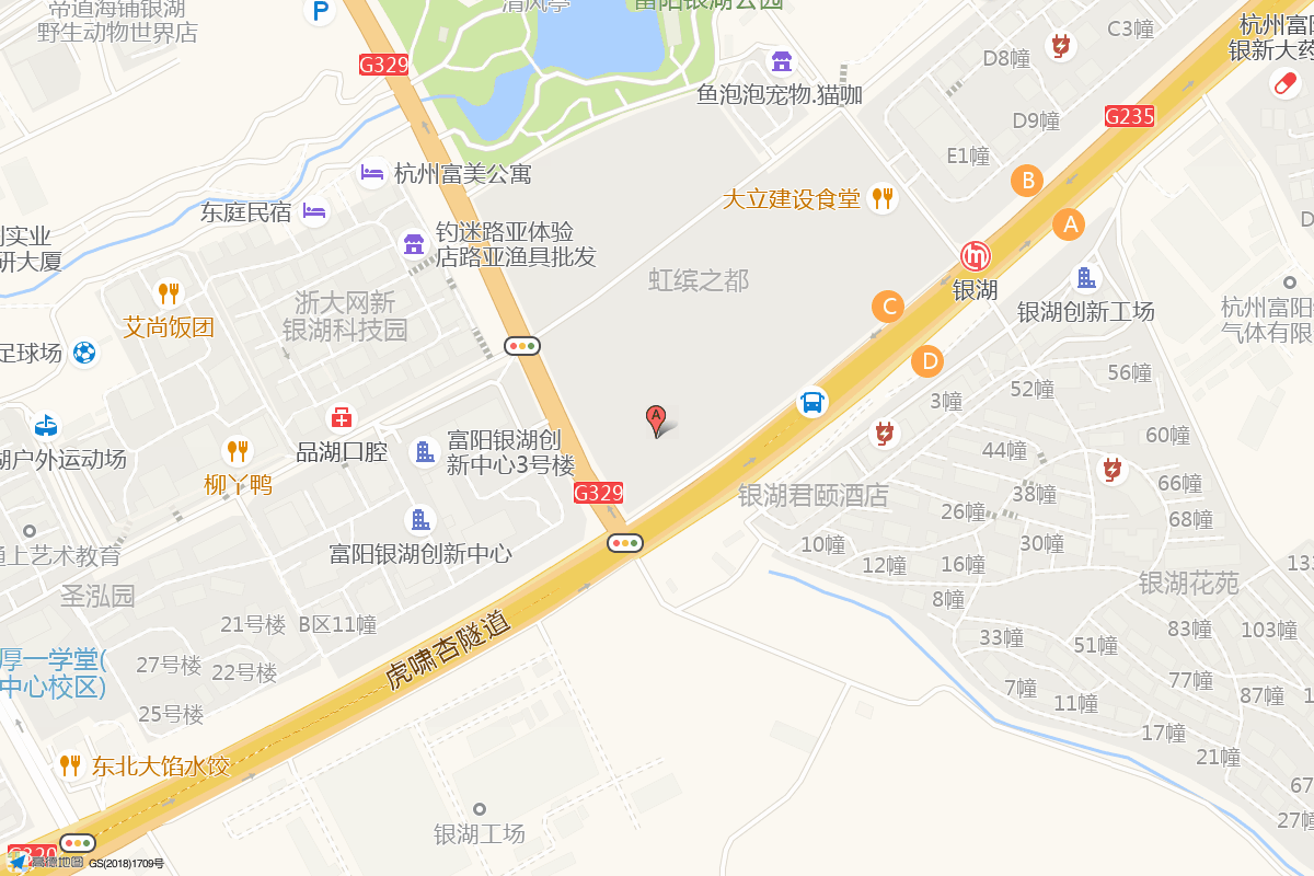 银湖星隆城在高德地图中的位置