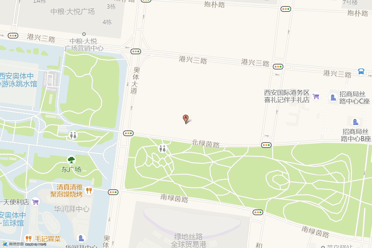 陆港UP在高德地图中的位置