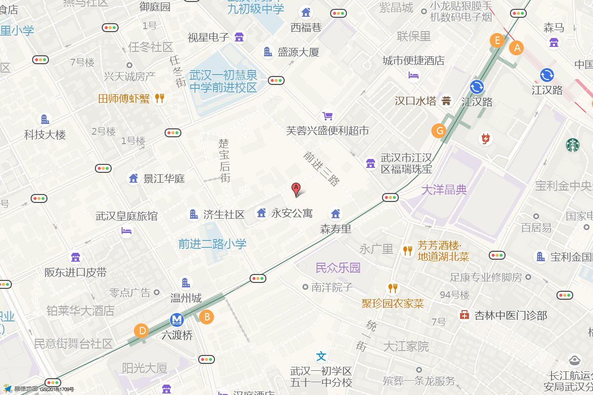 武汉楚宝天地在高德地图中的位置
