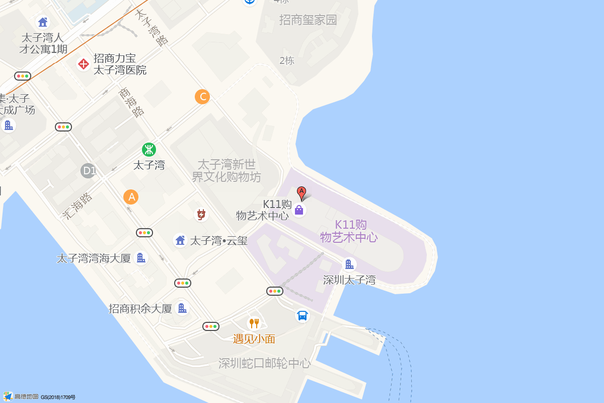 深圳 K11 ECOAST在高德地图中的位置