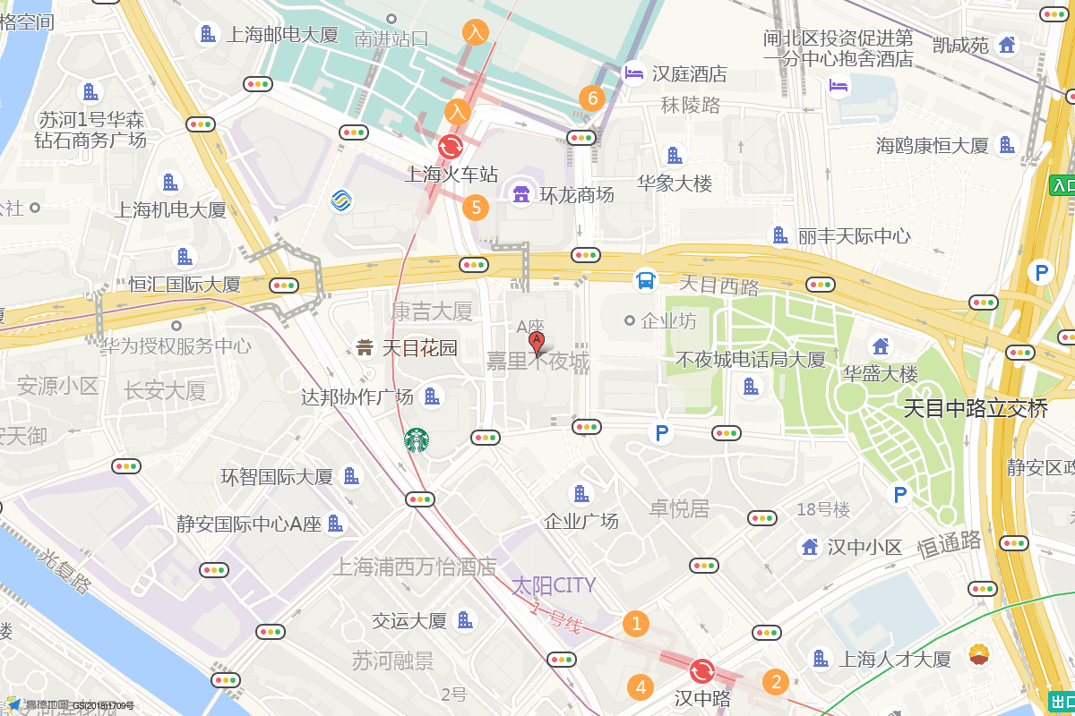 上海嘉里合集The Lightbox在高德地图中的位置