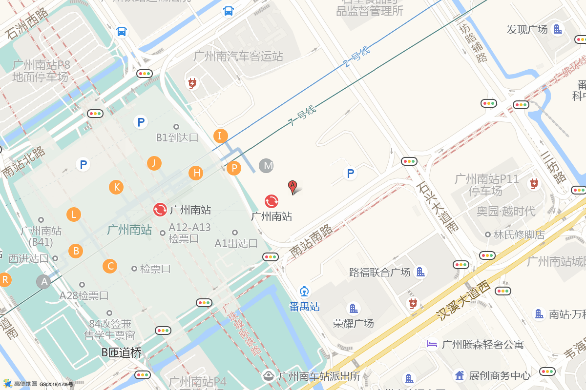 天环・广州南在高德地图中的位置
