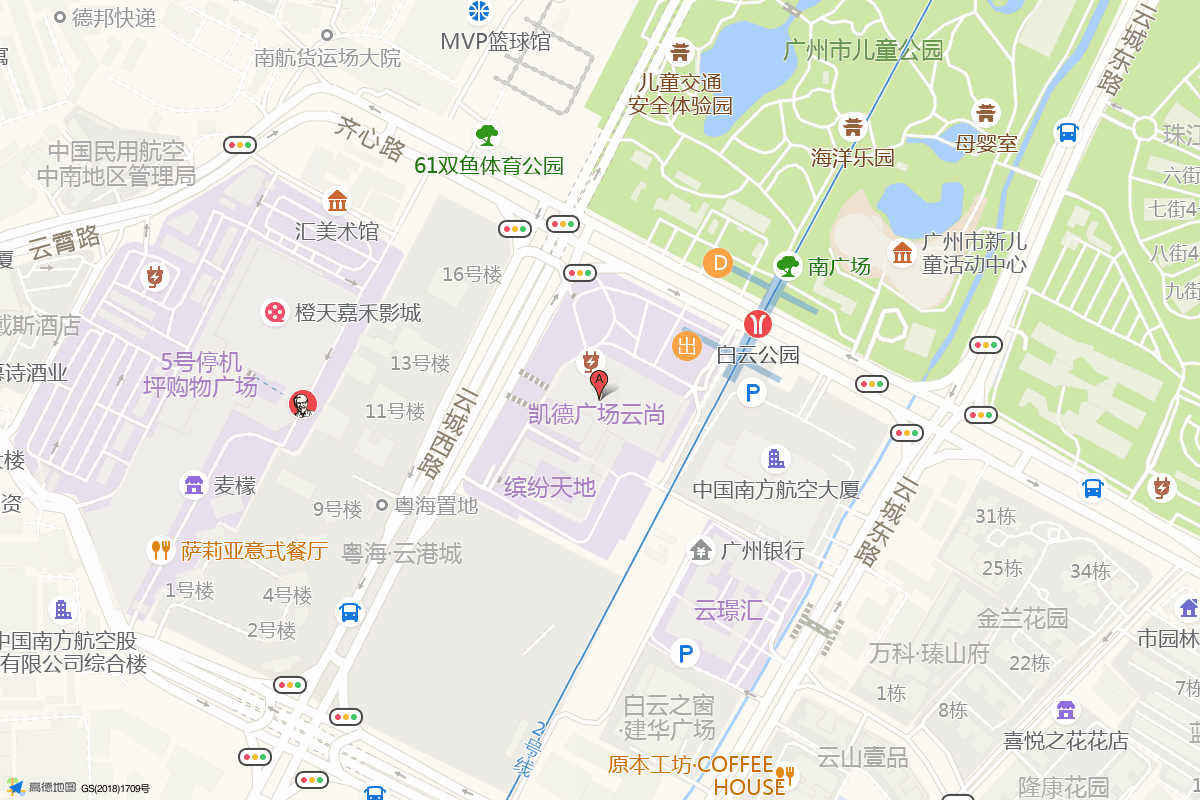 凯德·云尚在高德地图中的位置
